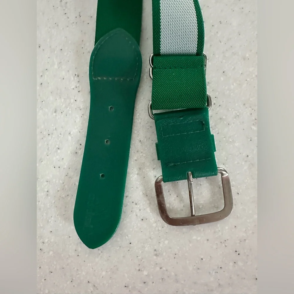 Adidas ADJUSTABLE ELASTIC BASEBALL BELT! Youth 18” - 32”. Green. Softball.